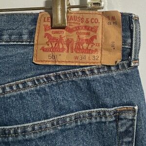 Levi's Men's 501 Blue Jeans, 34 W x 32 L